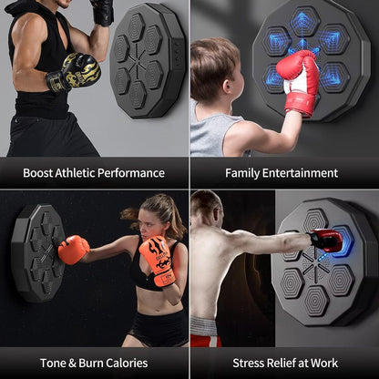 Music Boxing Machine, Smart Boxing Equipment with a Three-Layer Shock Absorption Configuration, Enjoy the Pressure Release, Perfect for Boxing Machine and Boxing Target Workouts